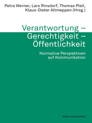 cover image of Verantwortung – Gerechtigkeit – Öffentlichkeit